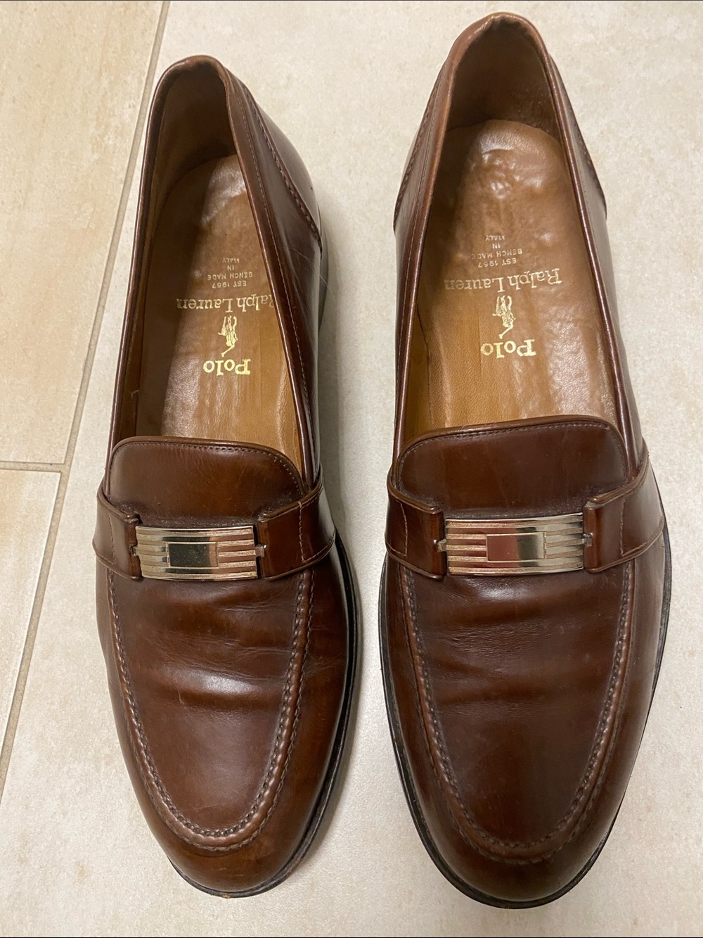 Polo by Ralph Lauren Brown Leather Bit Loafers